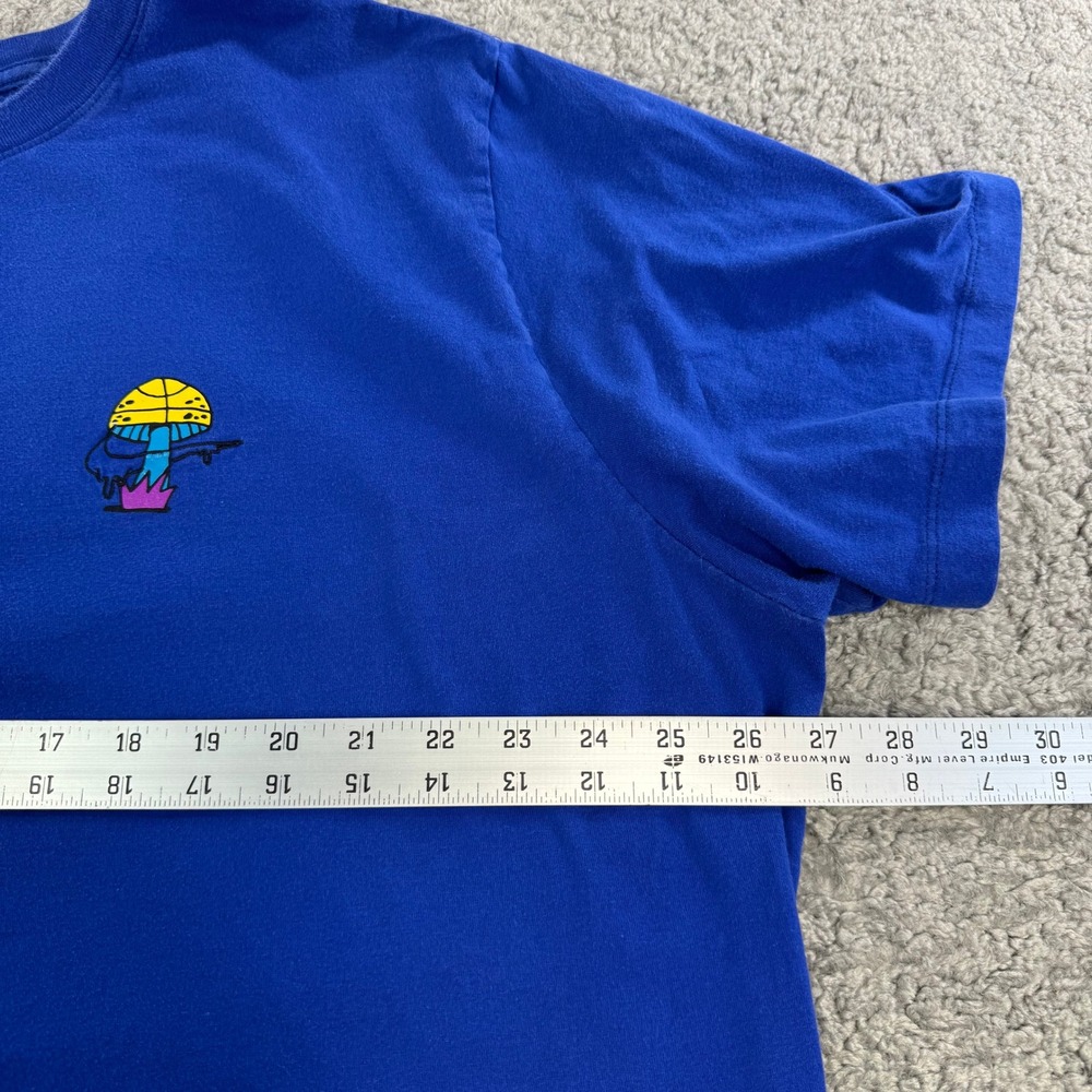 Nike Peace Love Basketball Graphic T-Shirt Blue 3XL Psychedelic Mushroom Tee‎ - Picture 6 of 10